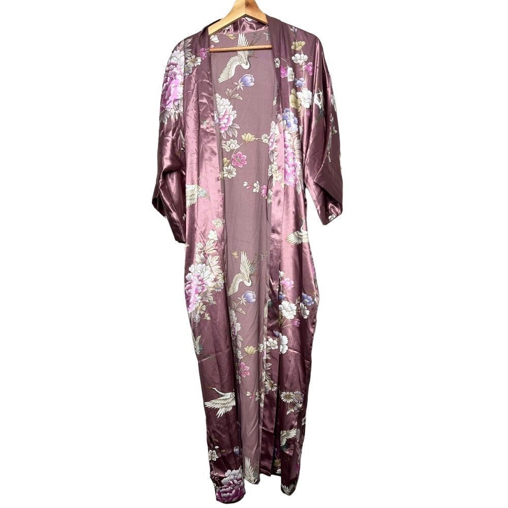 Sumi Floor Length Floral Kimono